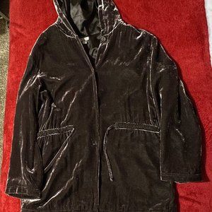 J Jill Deep Rosy Velvet Jacket Large Plus Petite